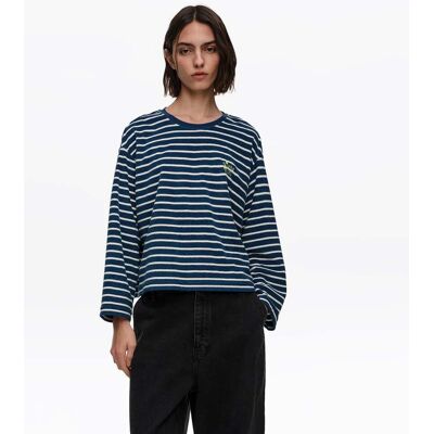 BIMBA Y LOLA Navy striped towel long sleeve T-shirt NAVY L adult BIMBA Y LOLA Navy striped towel long sleeve T-shirt NAVY L adult
