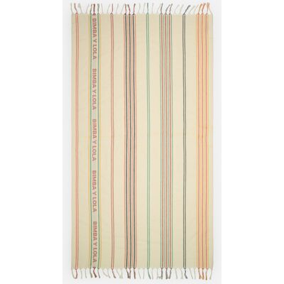 BIMBA Y LOLA Stripes and logo towel OCHRE UN adult BIMBA Y LOLA Stripes and logo towel OCHRE UN adult