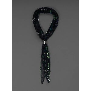 Phixclothing.com Emerald Green Sequin Ring Tie Neck Scarf - Green / One Size Green One Size