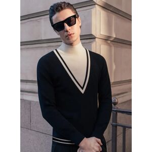 Phixclothing.com Black Wool Carnaby Knitted Mock Neck Jumper - Black / Large Large Black Large