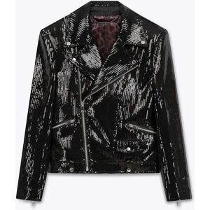 Phixclothing.com Asymmetric Black Sequin Biker Jacket - Black / Medium Medium Black Medium