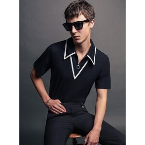 Phixclothing.com Black Carnaby Circle Zip Cotton Polo Shirt - Black / Small Small Black Small