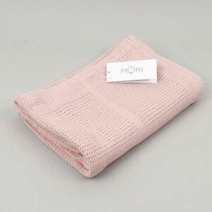 Mori Bamboo & Cotton Cellular Blanket - Blush