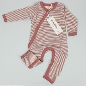 Pigeon Organics Fine Stripe Kimono Romper - Rose Pink