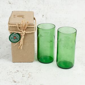 Shared Earth Upcycled Heineken Glass Tumbler Gift Set - Box of 2