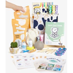 Pott'd Air Dry Clay Home Pottery Kit - Perfect For Beginners - metallic