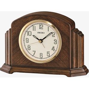 Seiko Clocks Brown Wooden Mantel Clock QXE043B