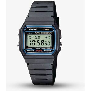 Casio CASIO Collection Men Digital Black Plastic Strap Watch F-91W-1XY