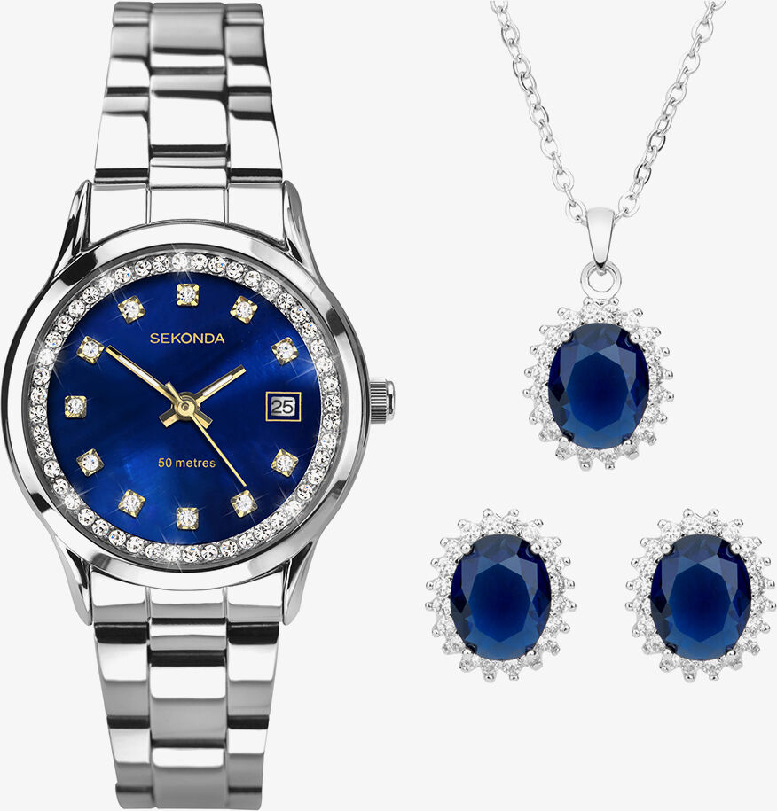 Sekonda Catherine Blue Jewellery &amp; Watch Set 49037