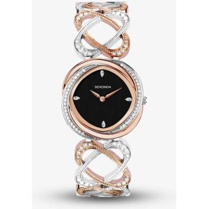 Sekonda Dress Hidden Hearts Stone Set Rose Gold & Silver Watch 40508