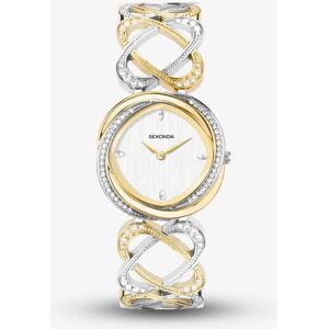 Sekonda Dress Hidden Hearts Stone Set Gold & Silver Watch 40600