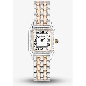 Sekonda Monica Silver & Rose Gold Plated Stone Set Watch 40643