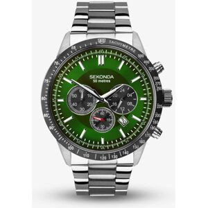 Sekonda Sports Velocity Green Dial Chronograph Watch 1913