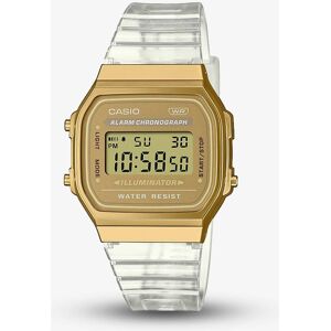 Casio Gold Plated & Clear Digital Watch A168XESG-9AEF