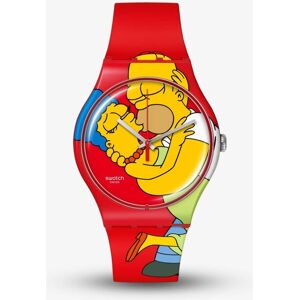 Swatch Simpsons Sweet Embrace Marge & Homer Red Watch SO29Z120