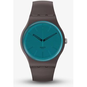 Swatch Dark Duality Brown & Turquoise Watch SO29C100