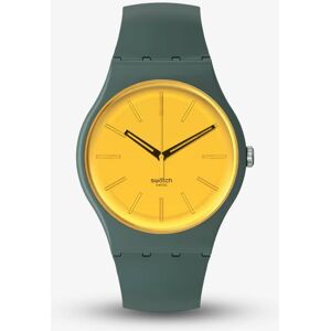 Swatch Gold In The Garden Khaki & Yellow Watch SO29G103