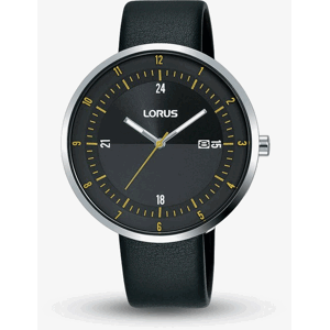 Lorus Dress Black Leather Strap Watch RH957LX9