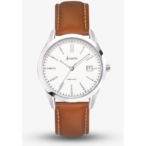 Accurist Everyday Brown Leather Strap Watch 74011