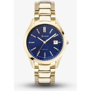 Accurist Everyday Gold Tone Plated Navy Dial Watch 74015