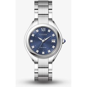 Citizen Ladies Silhouette Crystal Blue Dial Stainless Steel Bracelet Watch EW2540-83L