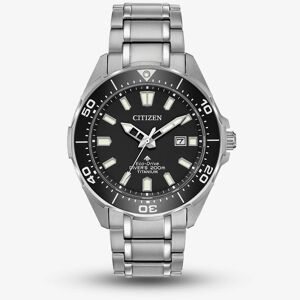 Citizen Mens Promaster Diver Black Dial Titanium Bracelet Watch BN0200-56E