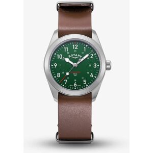 Rotary 1895 Commando Field Green Dial Brown Leather Watch GS05535/56