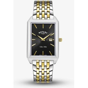 Rotary Ultra Slim Two Colour Rectangular Watch GB08021/04