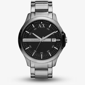 Armani Exchange Mens Silver Black Dial Bracelet Watch AX2103