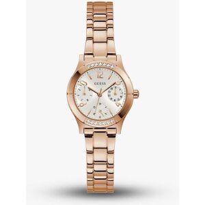 Guess Ladies Piper Rose Gold Plated White Dial Watch GW0413L3