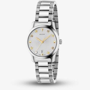Gucci Ladies G-Timeless Small Stainless Steel Bracelet Watch YA126572A