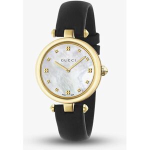 Gucci Ladies Diamantissima Mother of Pearl Leather Strap Watch YA141404