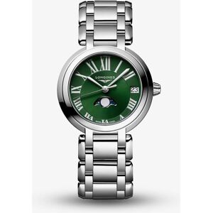 Longines Ladies Primaluna Stainless Steel Green Watch L8.115.4.61.6