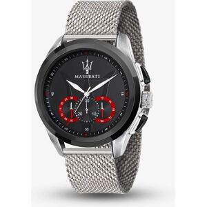 Maserati Mens Traguardo Silver Mesh Strap Watch R8873612005