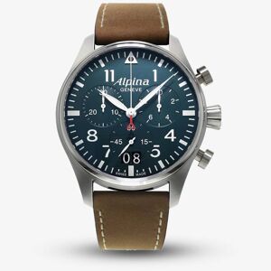 Alpina Mens Startimer Pilot Blue Dial Chronograph Watch  AL-372N4S6