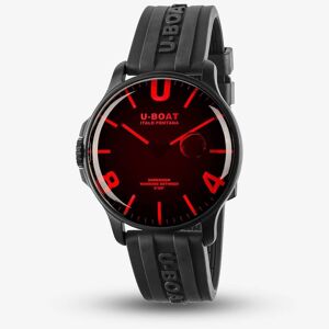 U-BOAT Mens Darkmoon 44mm Red Glass & Black Case Watch 8466/B
