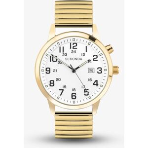 Sekonda Easy Reader Gold Plated Expandable Watch 30128 Sekonda Easy Reader Gold Plated Expandable Watch 30128