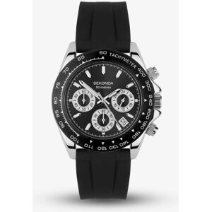 Sekonda Circuit Chronograph Black Rubber Strap Watch 30199 Sekonda Circuit Chronograph Black Rubber Strap Watch 30199