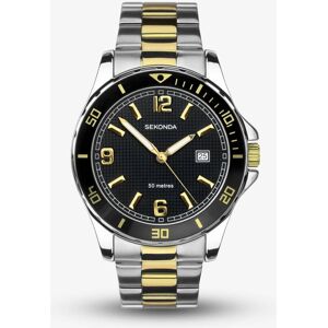Sekonda Dive Two Colour Black Dial Watch 1581 Sekonda Dive Two Colour Black Dial Watch 1581