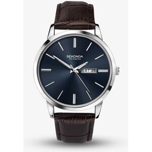 Sekonda Classic Dark Blue & Brown Leather Watch 1662 Sekonda Classic Dark Blue & Brown Leather Watch 1662