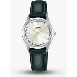 Lorus Ladies Classic White Dial Black Leather Strap Watch RG215YX9 Lorus Ladies Classic White Dial Black Leather Strap Watch RG215YX9