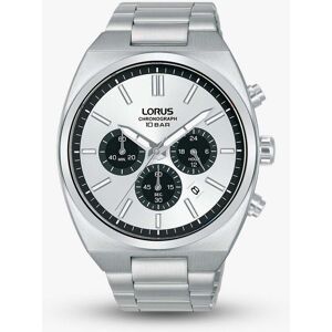 Lorus Mens Sports Chronograph Silver Tone Sunray Watch RT369KX9 Lorus Mens Sports Chronograph Silver Tone Sunray Watch RT369KX9