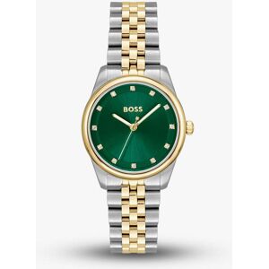 BOSS Ladies Graceful Two Tone Green Crystal Dial Watch 1502834 BOSS Ladies Graceful Two Tone Green Crystal Dial Watch 1502834