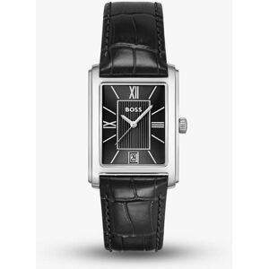 BOSS Mens Principle Rectangle Dial Black Leather Strap Watch 1514277 BOSS Mens Principle Rectangle Dial Black Leather Strap Watch 1514277