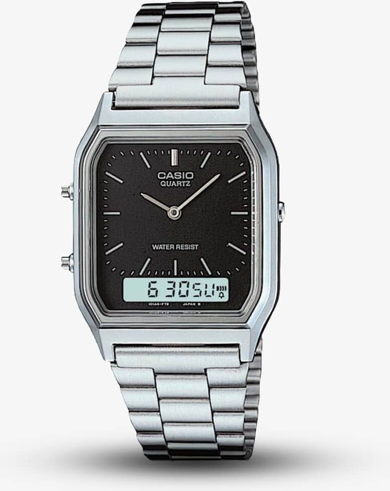 Casio CASIO Collection Retro Dual Display Black Bracelet Watch AQ-230A-1DMQYES
