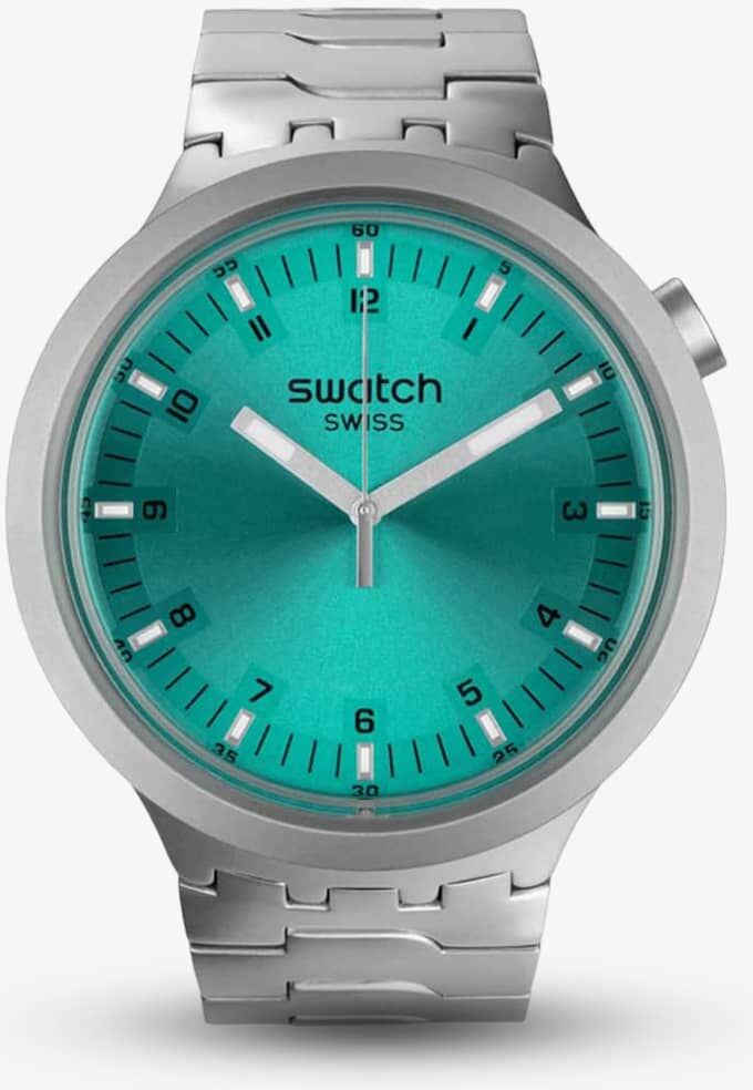 Swatch Big Bold Irony Aqua Shimmer Watch SB07S100G