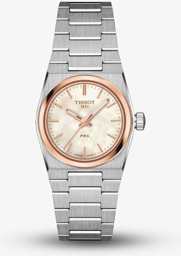 Tissot Ladies T-Classic PRX Rose Gold Tone Mother Of Pearl Dial Watch T137.010.21.111.00