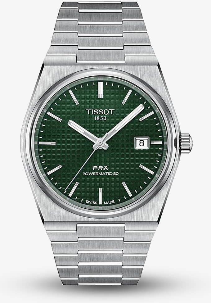 Tissot Mens PRX Powermatic 80 Automatic Green Watch T137.407.11.091.00