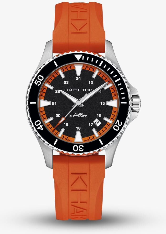 Hamilton Khaki Navy Scuba Automatic Orange & Black Watch H82395331