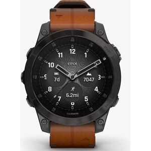 Garmin epix 2 47mm Black Case & Leather Strap Smartwatch 010-02582-30